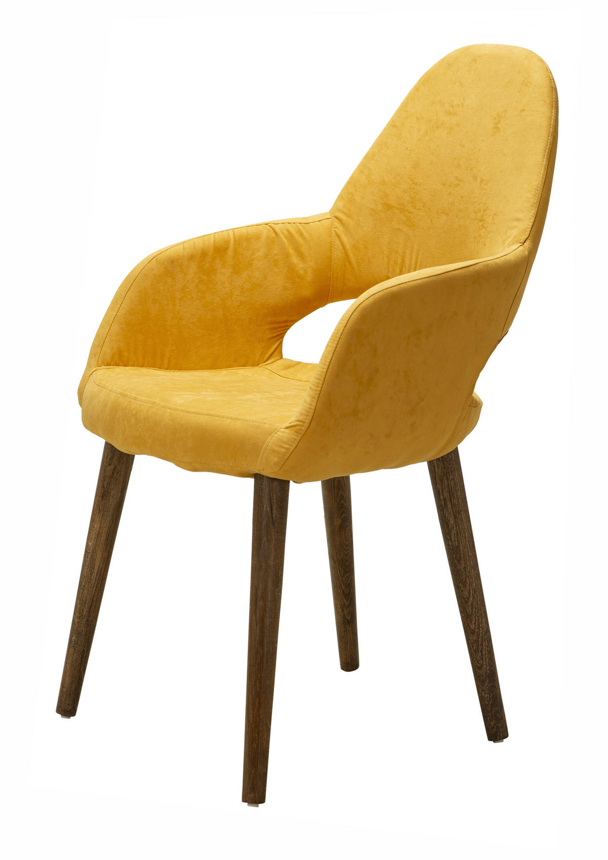 STUHL WINSTON mit Holzbeinen - Gelb, Holz/Textil (57/92/55cm) - Stuhlmann