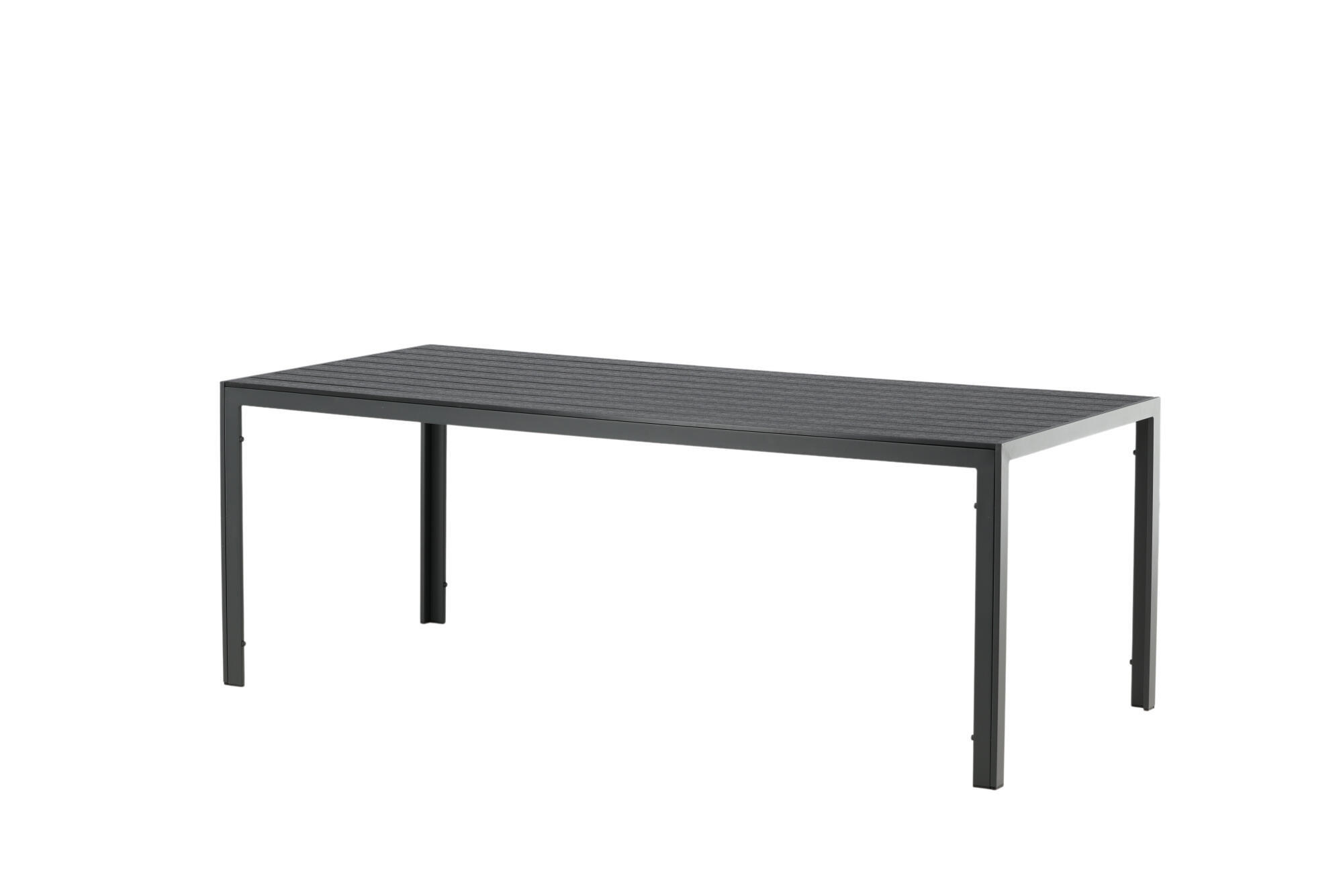 GARTENESSTISCH BREAK Schwarz 90x205x74 cm - Schwarz, Kunststoff (205/90/74cm) - FURNLUX