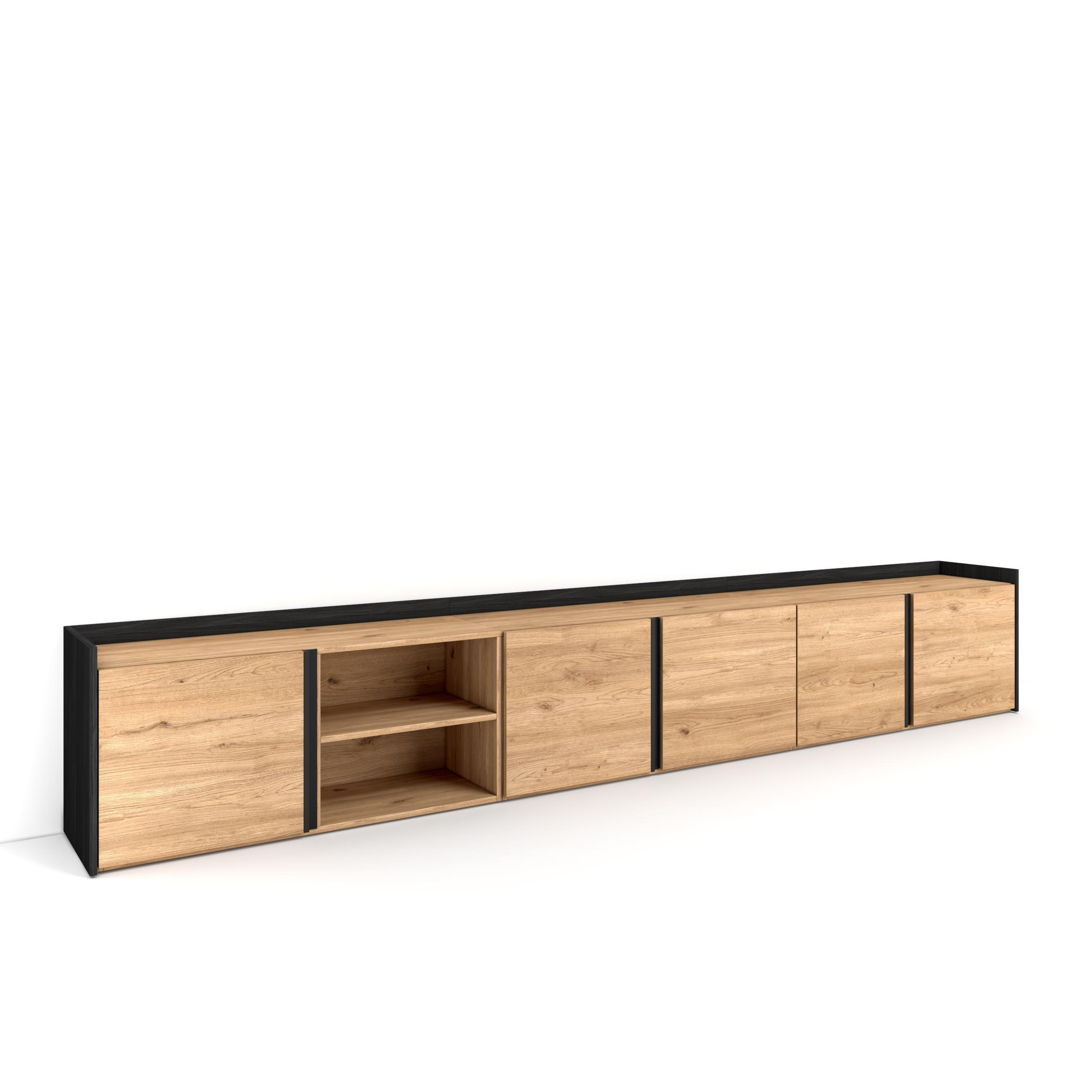 Skraut Home Lowboard, Braun 310x50x35 cm