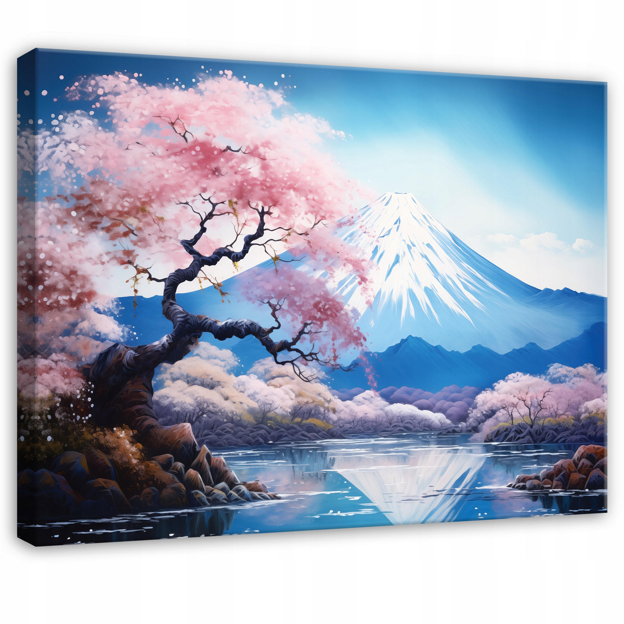 LEINWANDBILD Vulkan Fidschi Blau 120x80 cm - Multicolor, Holzwerkstoff (120/80cm) - Wallarena