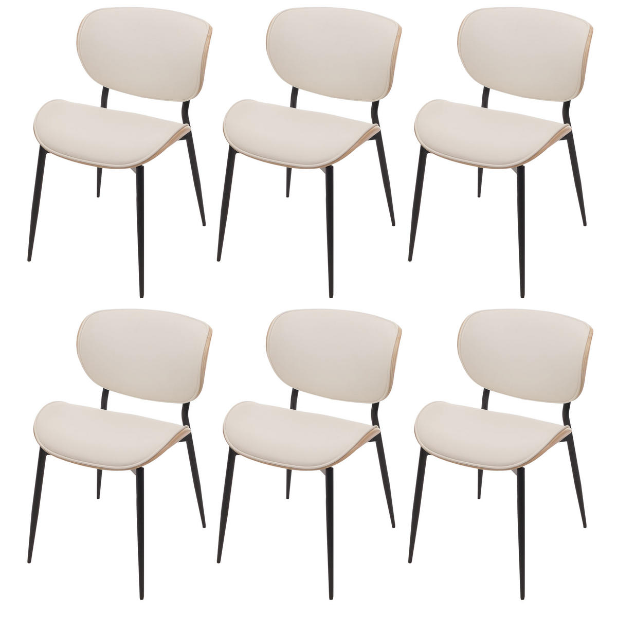 ESSZIMMERSTUHL Beige, Weiß - Beige/Weiß, Textil (50/80/51cm) - MCW