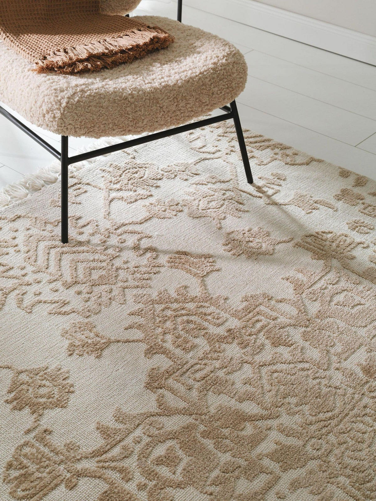 TEPPICH Teppich Elias Beige - Beige, Textil (200/1cm) - KUNSTLOFT