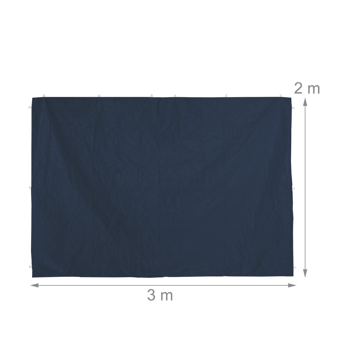 2XPAVILLON-SEITENTEILE - Dunkelblau, Kunststoff (300/200/0.1cm) - Relaxdays