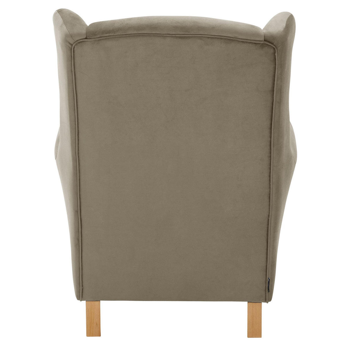 OHRENBACKENSESSEL Karlen Flachgewebe hellbraun - Hellbraun, Kunststoff (77/103/86cm) - 58aufmkessel