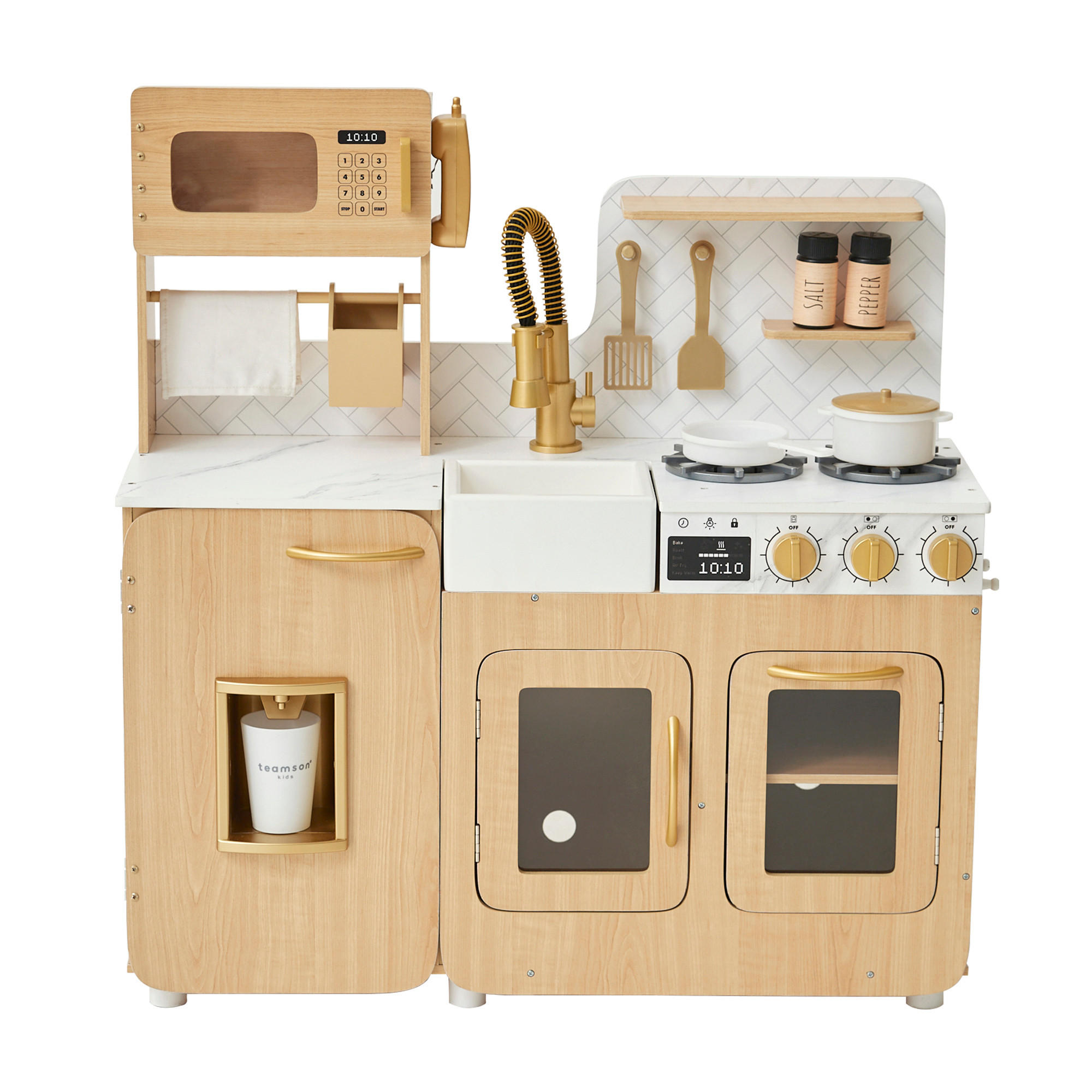 KINDERKÜCHE Cyprus Eiche - Beige, Holzwerkstoff (80/30/85cm) - Teamson Kids