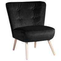 SESSEL Kassi Bezug Samtvelours Buche natur / schwarz - Schwarz, Kunststoff (69/80/68cm) - 58aufmkessel