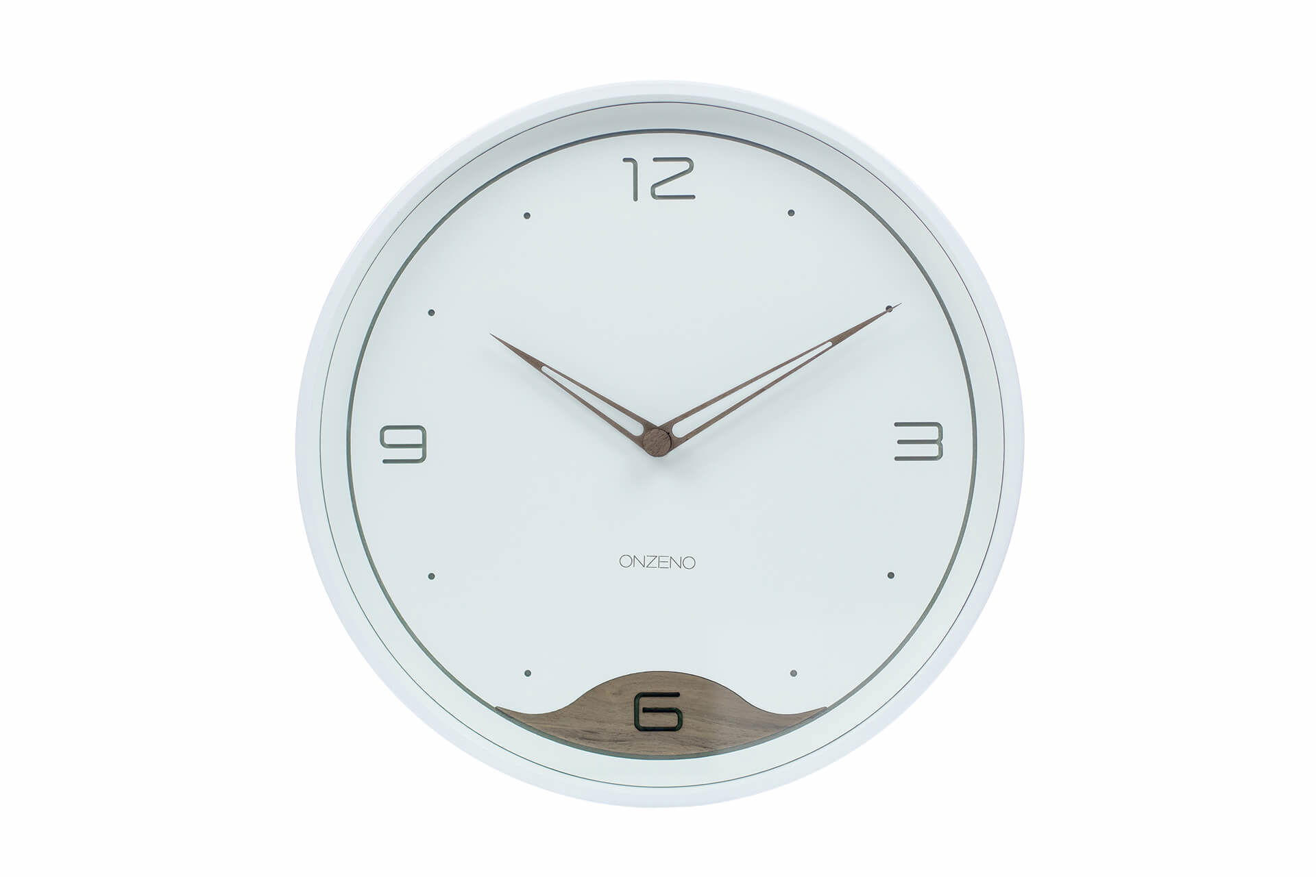 WANDUHR Design Weiß 31/31 cm - Weiß, Holzwerkstoff (1.14/30.5/4cm) - ONZENO