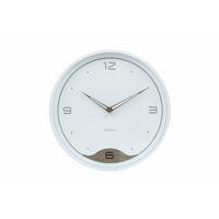WANDUHR Design Weiß 31/31 cm - Weiß, Holzwerkstoff (30.5/30.5/4cm) - ONZENO