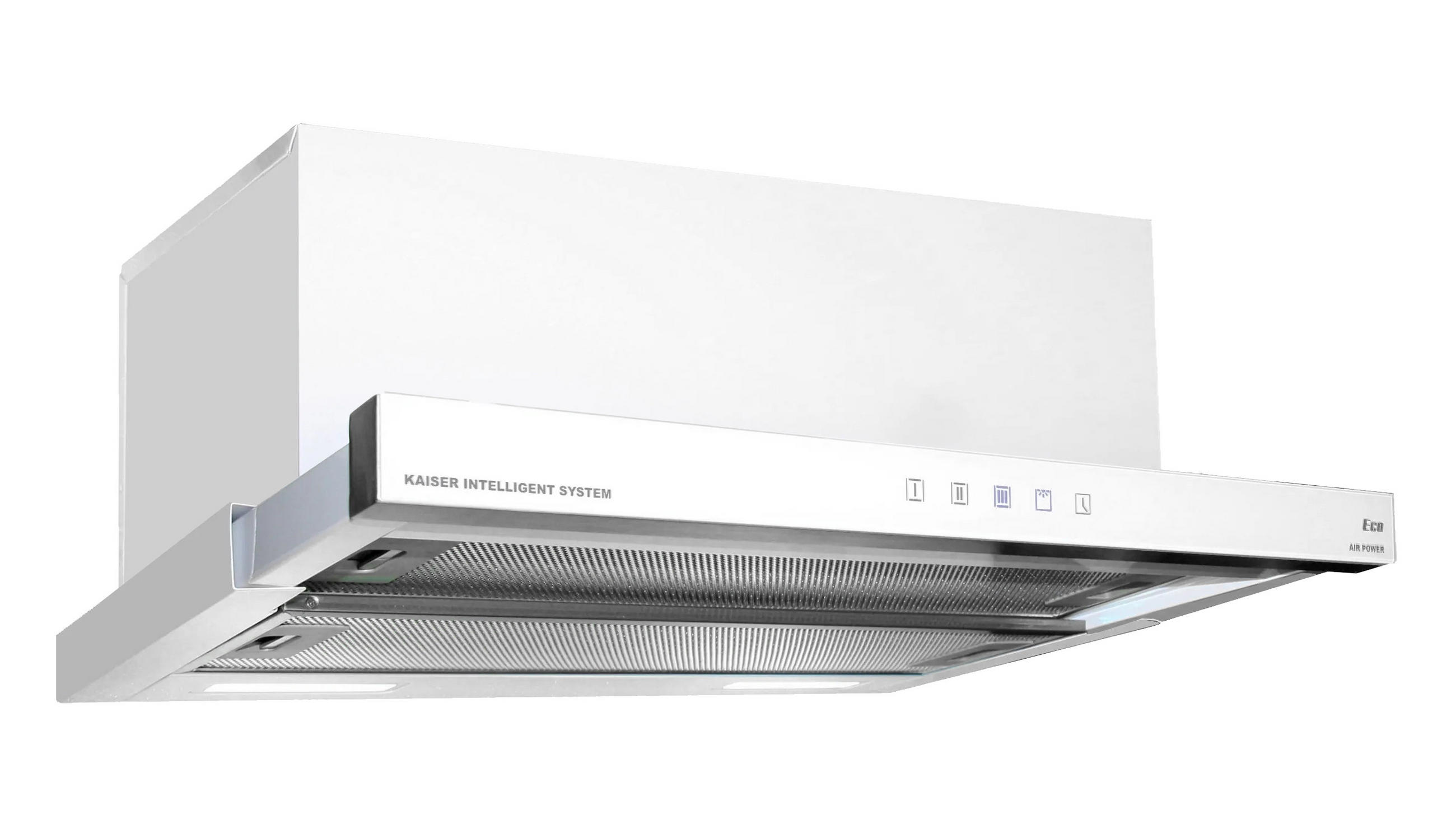 DUNSTABZUGSHAUBE EA 644 W Eco 60 cm Weisses Glas / Edelstahl - Weiß, Metall (60/26/28cm) - Kaiser Küchengeräte