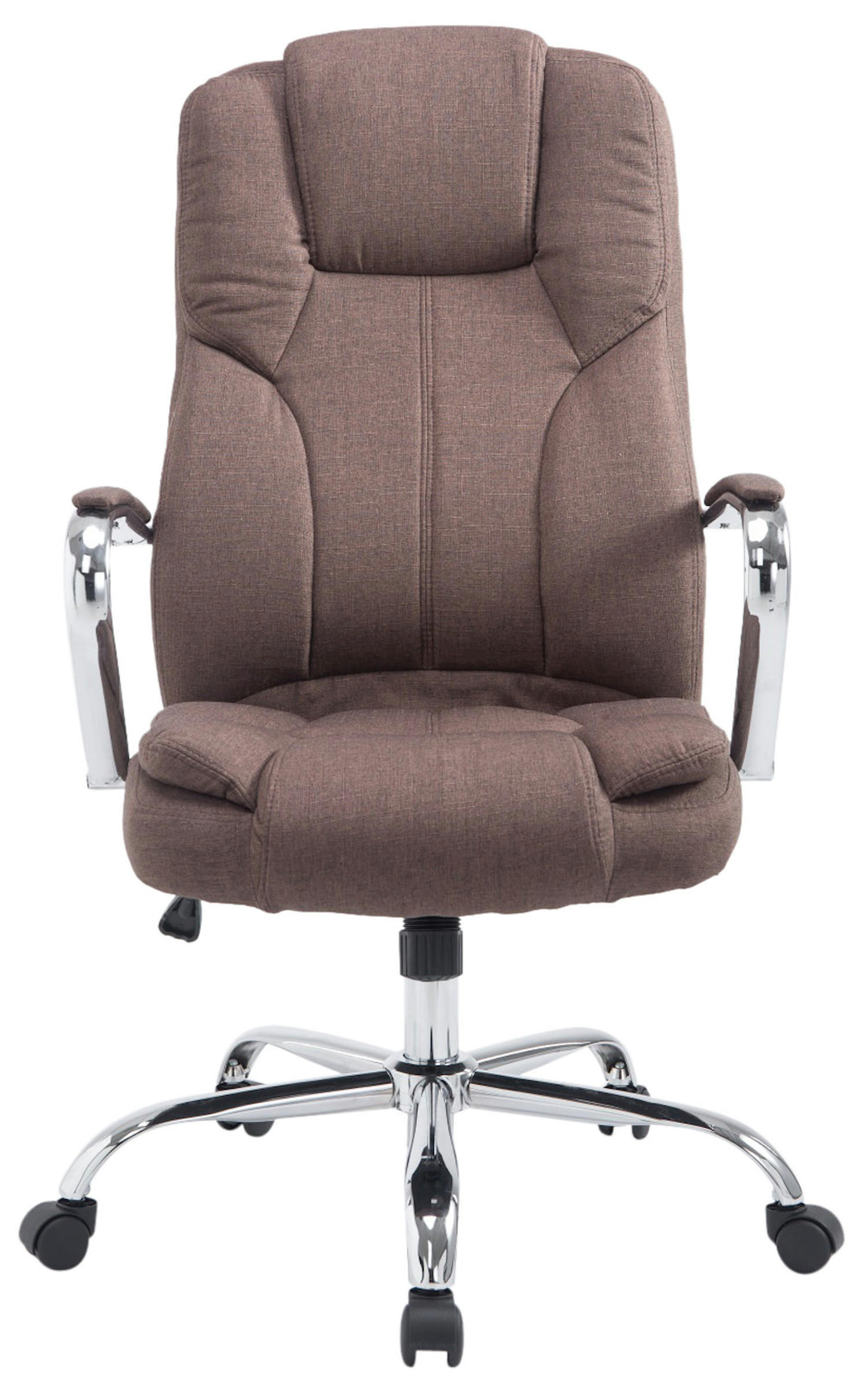 BÜROSTUHL Xavier, Stoff Braun - Braun, Textil/Metall (62/125/70cm) - TPFLiving