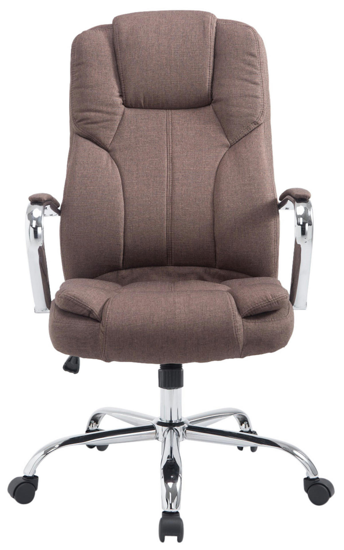 BÜROSTUHL Xavier, Stoff Braun - Braun, Textil/Metall (62/125/70cm) - TPFLiving