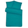 MIKROFASER-DAMAST-BETTWÄSCHE 155x220 cm Petrol - Petrol, Textil (155/220cm) - Carpe Sonno