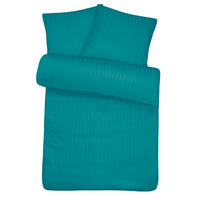MIKROFASER-DAMAST-BETTWÄSCHE 155x220 cm Petrol - Petrol, Textil (155/220cm) - Carpe Sonno