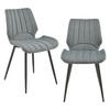 ESSZIMMERSTUHL Mendoza 2er Set - Hellgrau, Textil (58/77/46cm) - [en.casa]