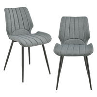 ESSZIMMERSTUHL Mendoza 2er Set - Hellgrau, Textil (58/77/46cm) - [en.casa]