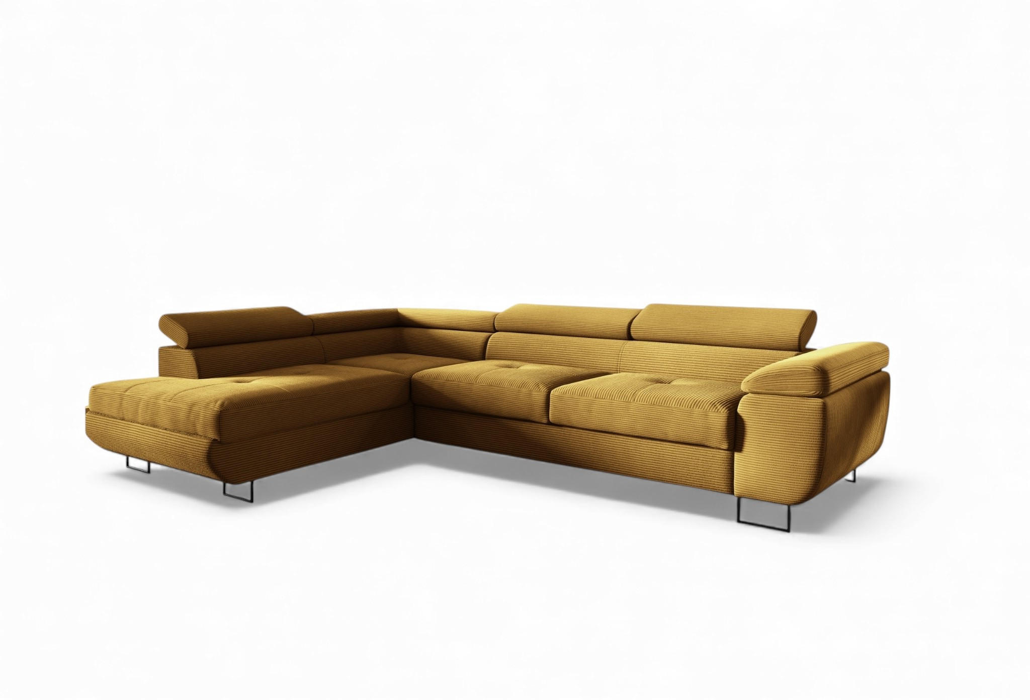 ECKSOFA Declan Mit Schlaffunktion - Gelb, Holzwerkstoff/Textil (277/203cm) - Fun Möbel