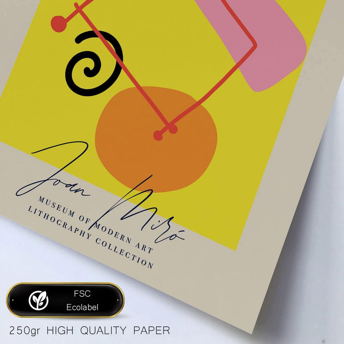 POSTER Set Mit 6 Miró Kunst Sammlung Größe A3 und A4 Rahmenlos - Klar, Papier (29.7/1/42cm) - Nacnic