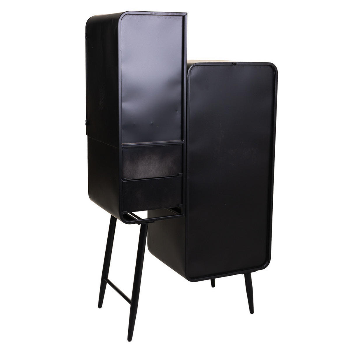 VITRINE aus Holz und Metall 76x41x135 cm - Multicolor, Metall (76/135/40.5cm) - Wanderlust