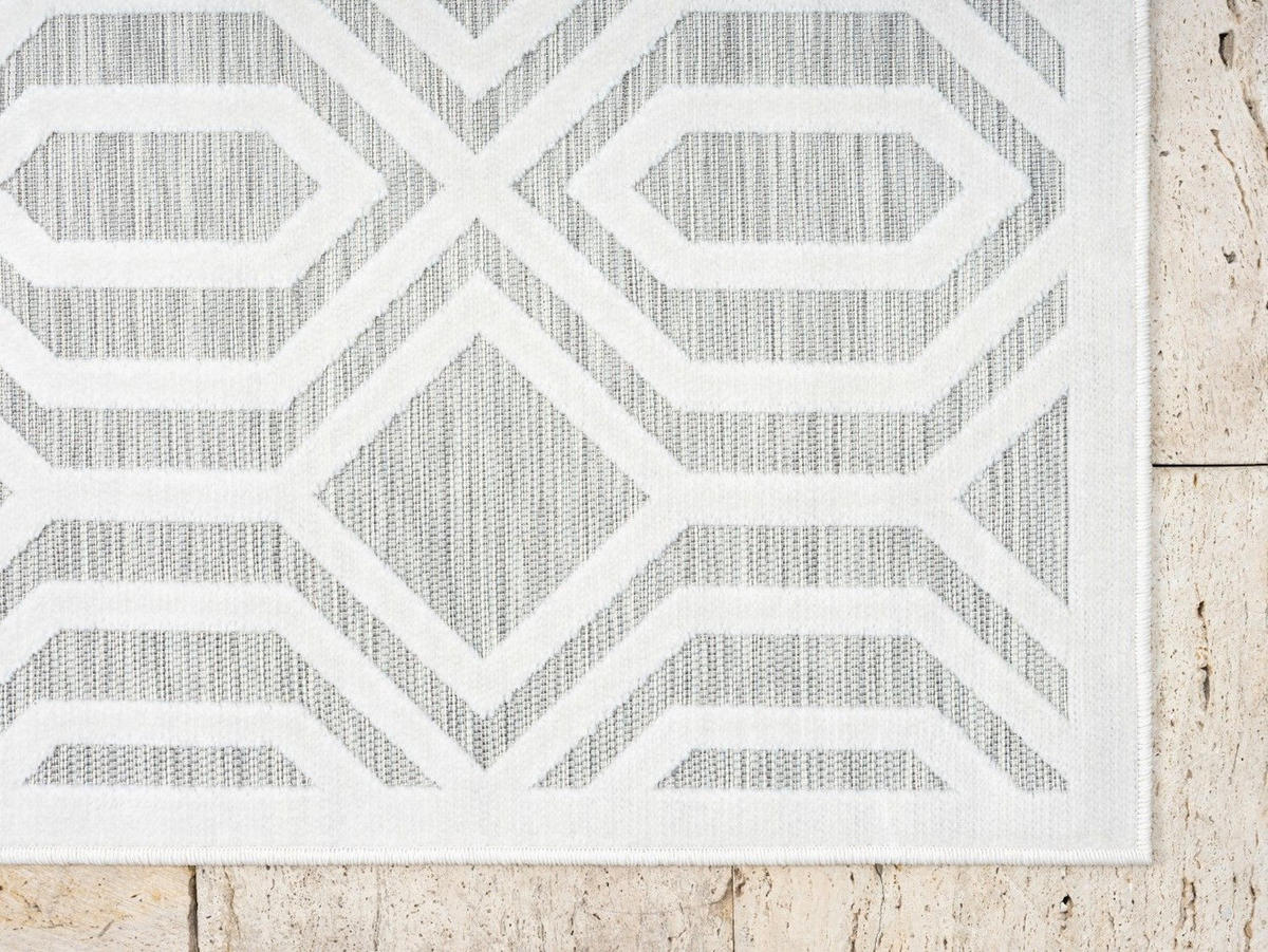 OUTDOORTEPPICH Fantasia Hellgrau,Silberfarben,Creme 160/230 cm - Hellgrau, Textil (160/230cm) - My-Rug