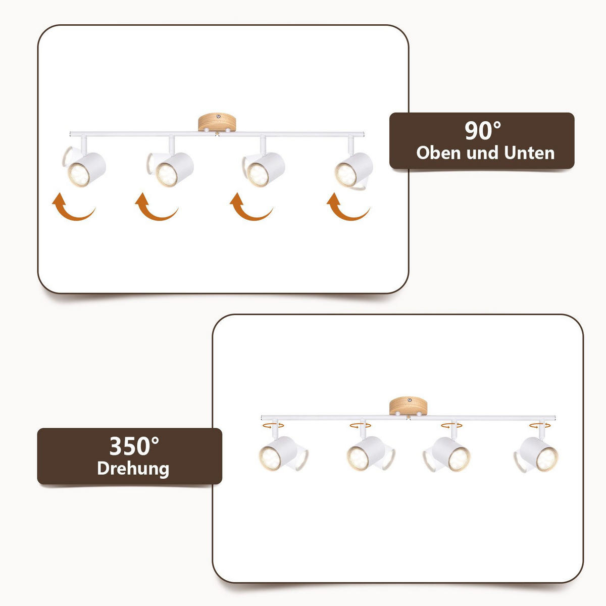 STRAHLER Hersfeld 4-flammig 71/6.5/16.5 cm - Weiß, Metall (71/6.5/16.5cm) - Nettlife