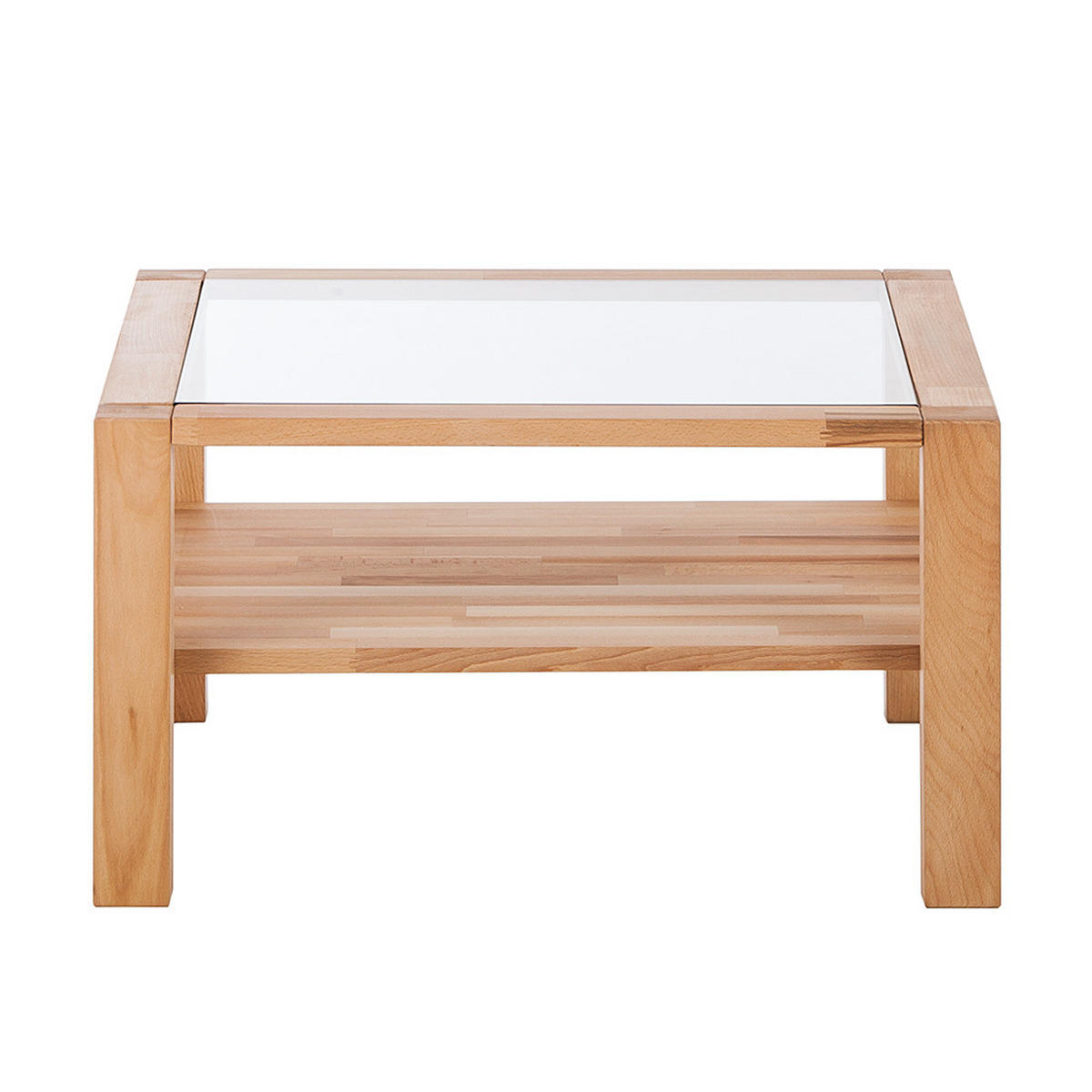 COUCHTISCH - Kernbuche massiv - geölt - Kernbuche, Holz (70/70/38cm) - home24