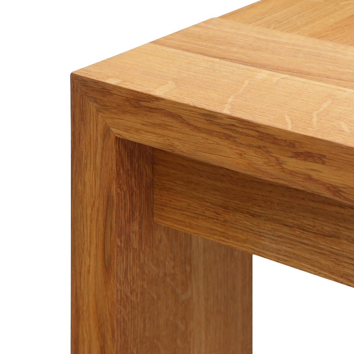 ESSTISCH - Eiche massiv - Eichefarben, Holz (100/160/75cm) - home24