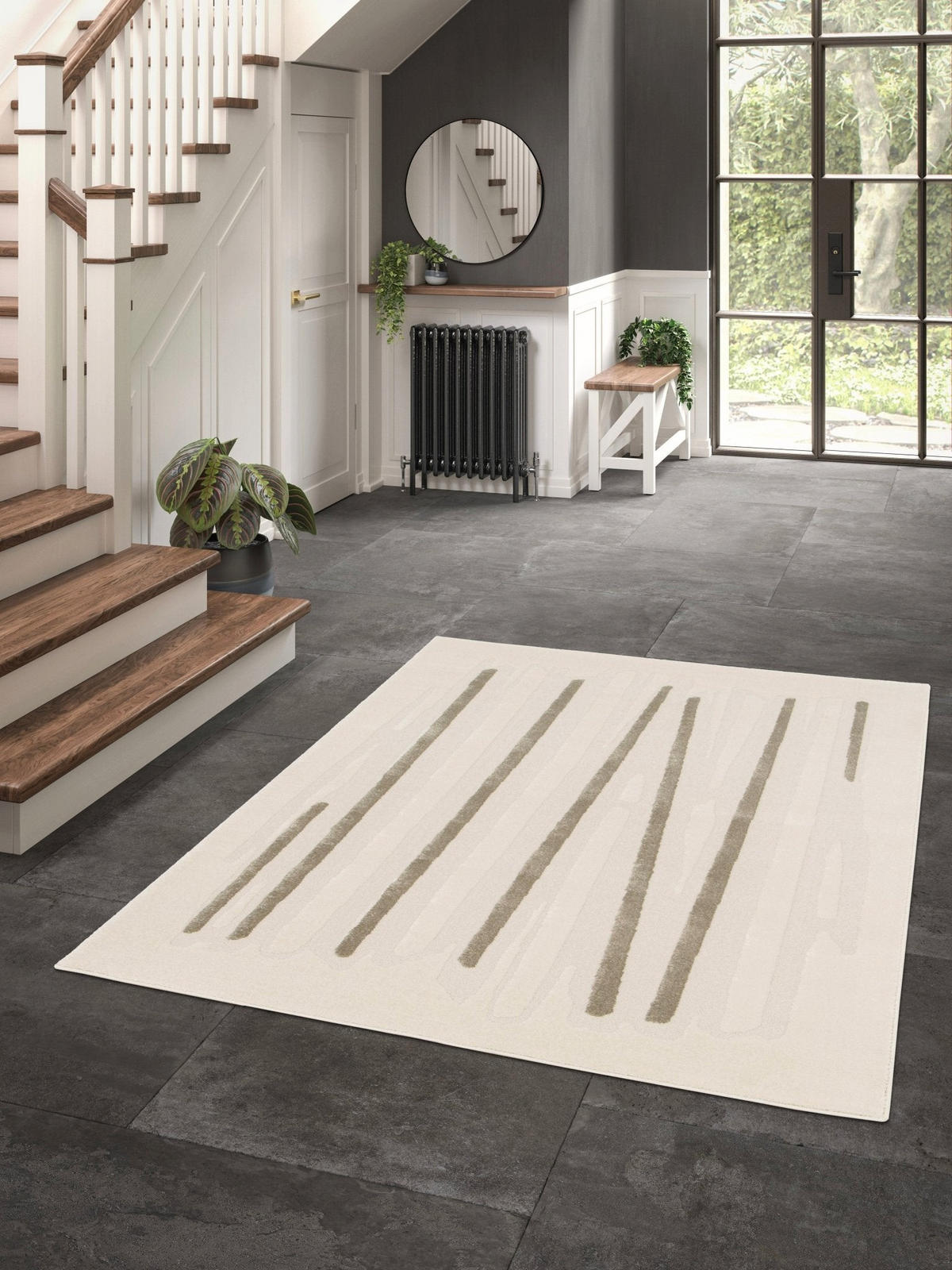 TEPPICH sehr weich mit Relief-Effekt beige - Beige, Textil (160/230cm) - AFK Living