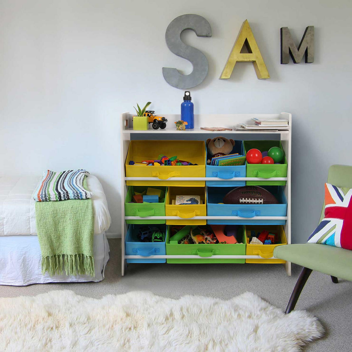 KINDERREGAL - Multicolor, Holzwerkstoff (26.5/78/86cm) - Hansiro