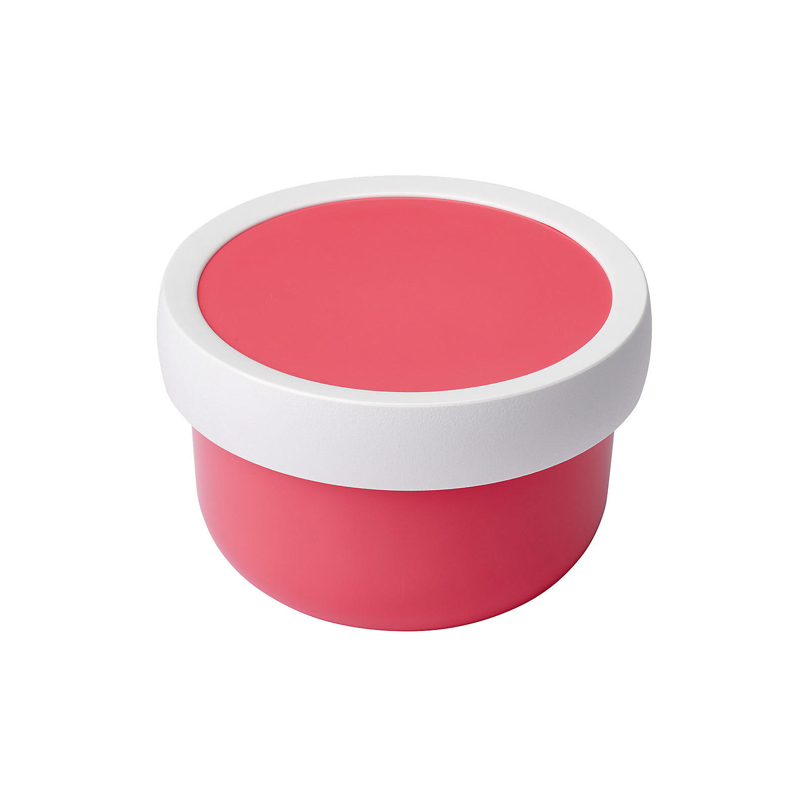 FRUCHTBOX MIT GABEL Campus pink 300 ml - Pink, Kunststoff (6.7/10.4/6.7cm) - Mepal