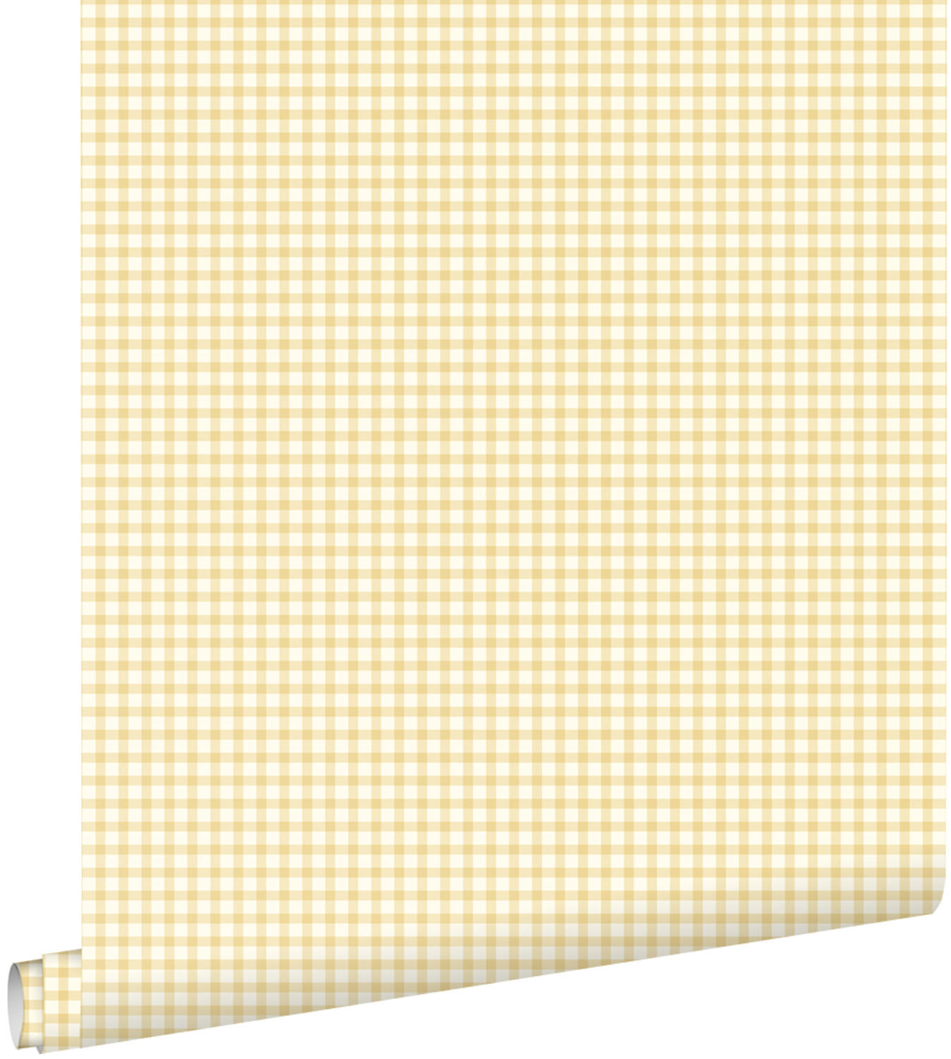 TAPETE Karomuster 0.53 x 10.05 m - Gelb, Papier (53/1000cm) - ESTAhome
