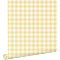 TAPETE Karomuster 0.53 x 10.05 m - Gelb, Papier (53/1000cm) - ESTAhome