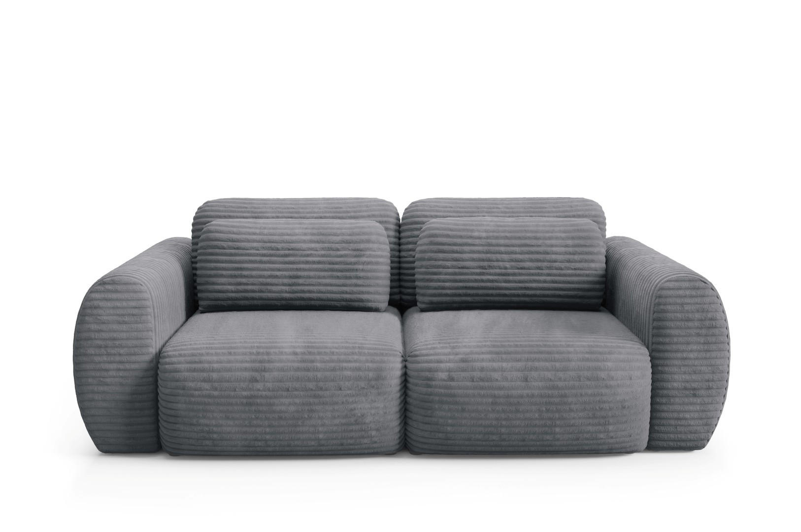 SCHLAFSOFA mit Bettkasten Anthrazitgrau - Anthrazit/Schwarz, Holz/Holzwerkstoff (266/95/110cm) - Furnisell