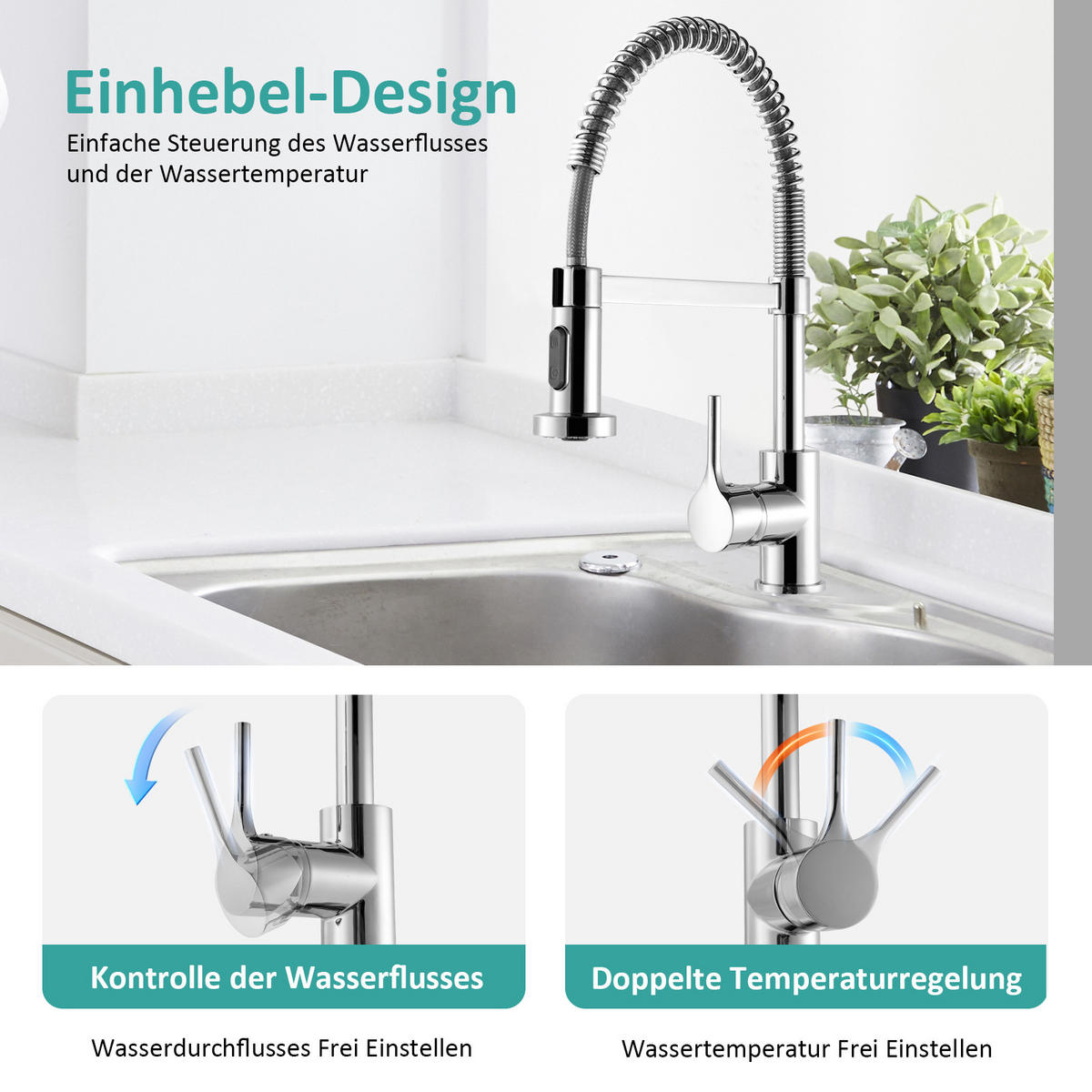 KUNDENSERVICE - Chromfarben, Metall (28.9/5.5/43.6cm) - EMKE