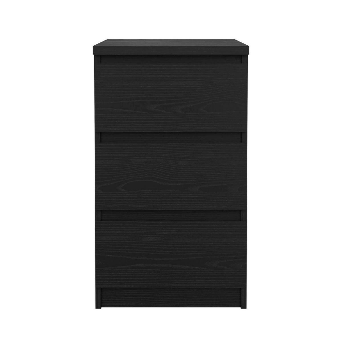 KOMMODE Schwarz 40.4/50/70.1 cm - Schwarz, Holzwerkstoff (50/70.1/40.4cm) - DMORA