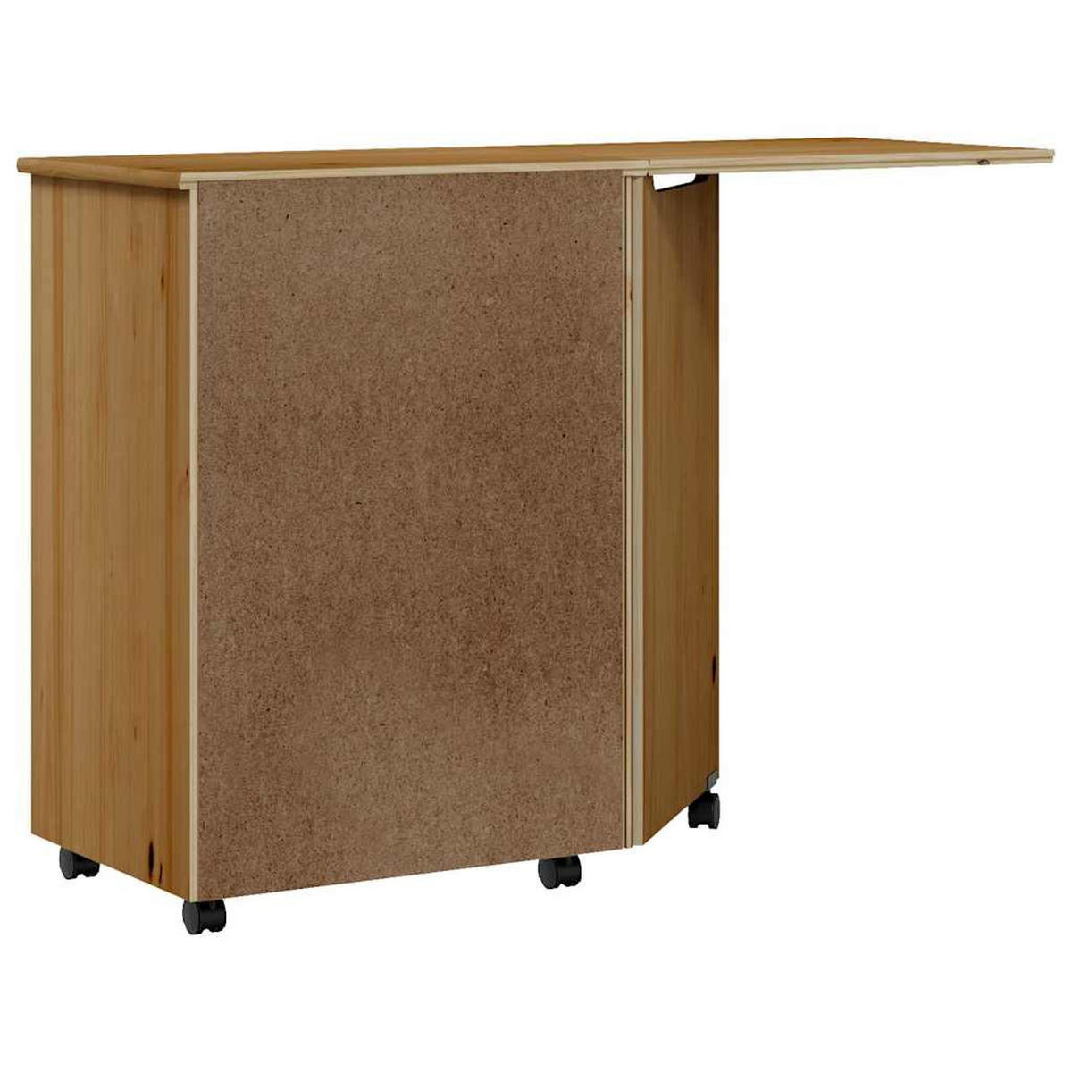 ROLLSCHRANK MIT SCHREIBTISCH MOSS HONIGBRAUN MASSIVHOLZ KIEFER - Braun, Holz (39/74.5/105.5cm) - vidaXL