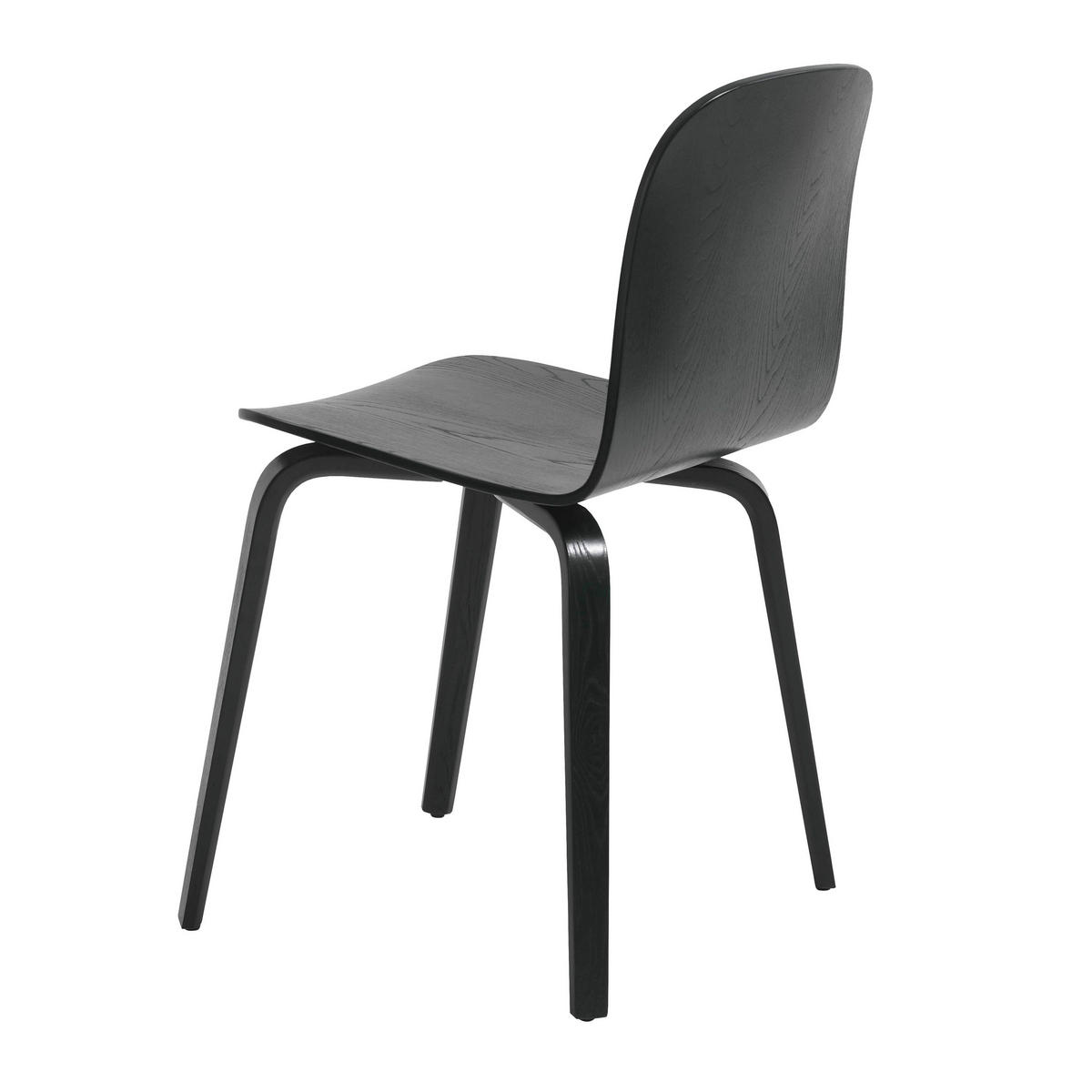 STÜHLE 2-tlg., Schwarz - Schwarz, Holz (46/80/54cm) - Oviala