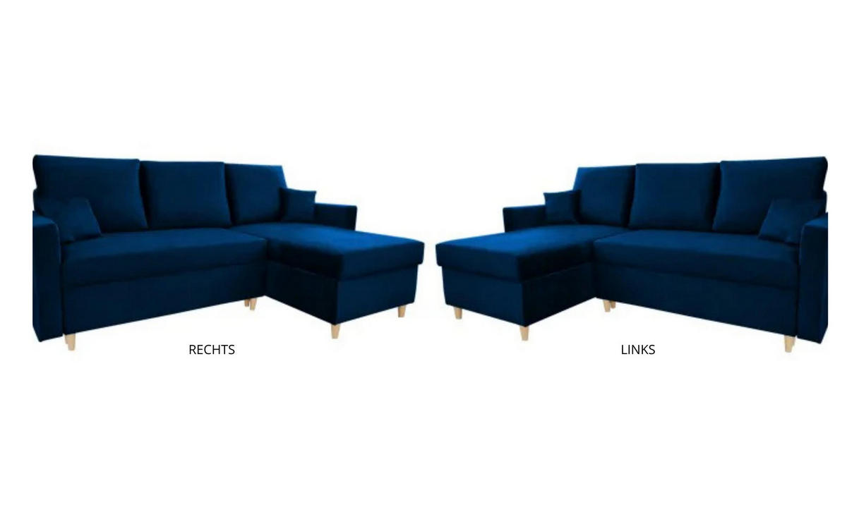 ECKSOFA MON, Grün, Veloursstoff, Ottomane Universal - Grün, Textil (222/142cm) - Sepro Meble