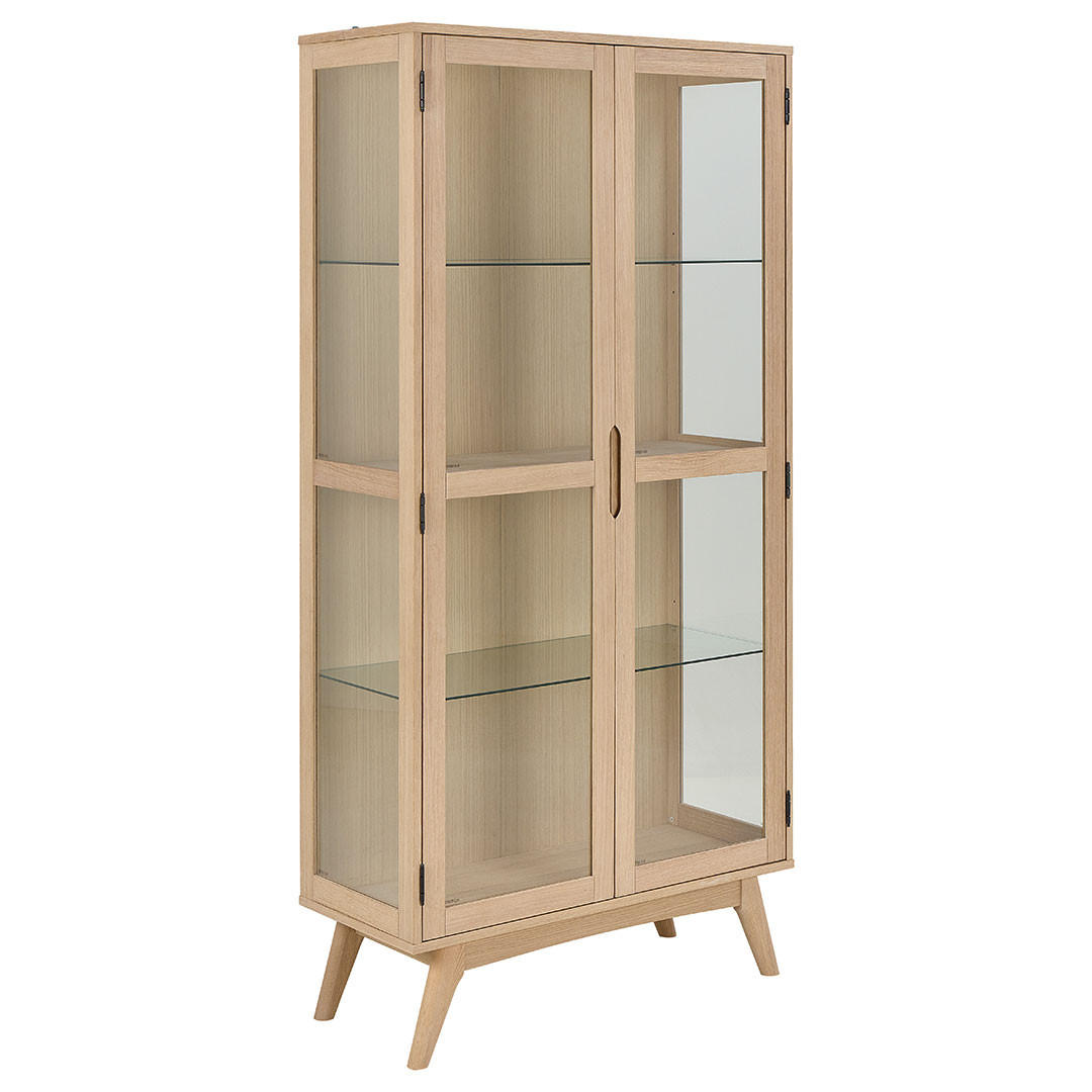 VITRINENSCHRANK, Marte, Weiß, Holzwerkstoff / Glas, 94 x 40 x 192 cm - Weiß, Holzwerkstoff (94/192/40cm) - ebuy24
