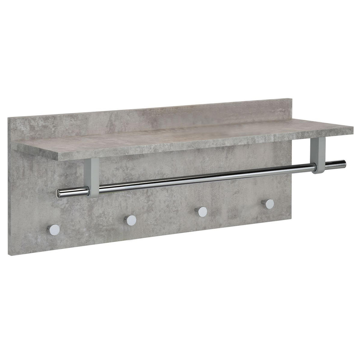 WANDGARDEROBE ULF - Hellgrau, Holzwerkstoff (75/30/26cm) - IDIMEX