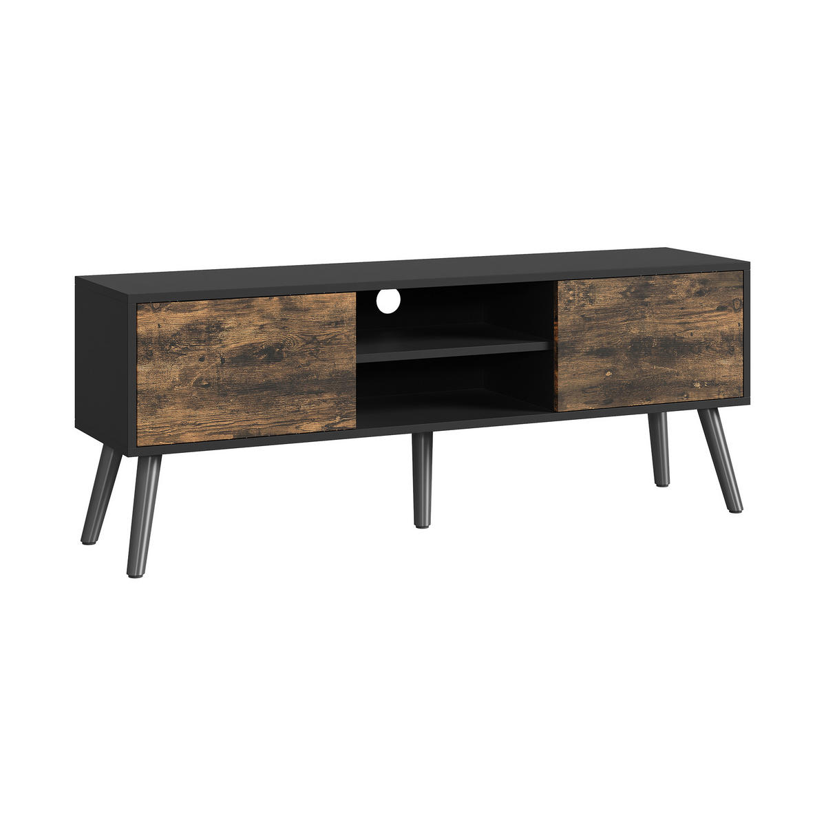 LOWBOARD Eskilstuna - Braun, Holz/Holzwerkstoff (120/46.5/29.5cm) - [en.casa]