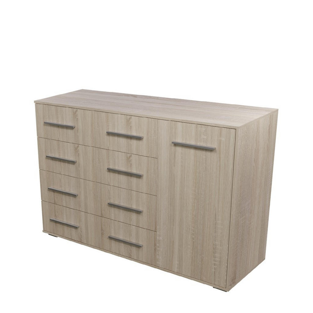 Thumbnail - imoebel24 Kommode, Sonoma Eiche, Holzwerkstoff, 4 Schubladen, Rechteckig, 135x95x45 cm, Wohnzimmer, Kommoden & Sideboard...