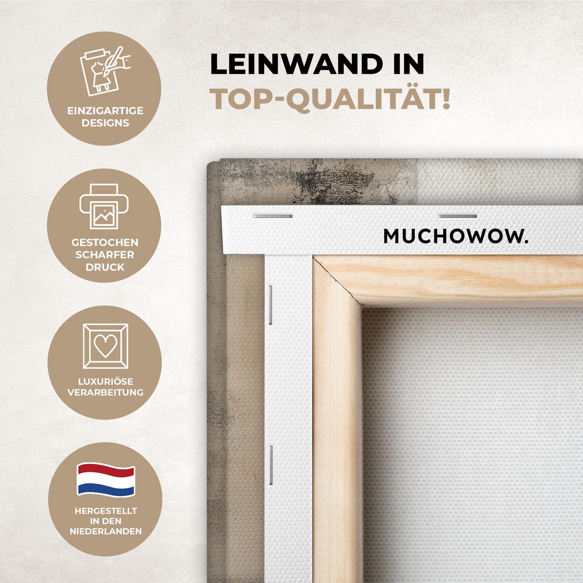 LEINWANDBILD Wabi sabi - Pflanze - Beige 20x30 cm - Taupe, Textil (20/30cm) - MuchoWow