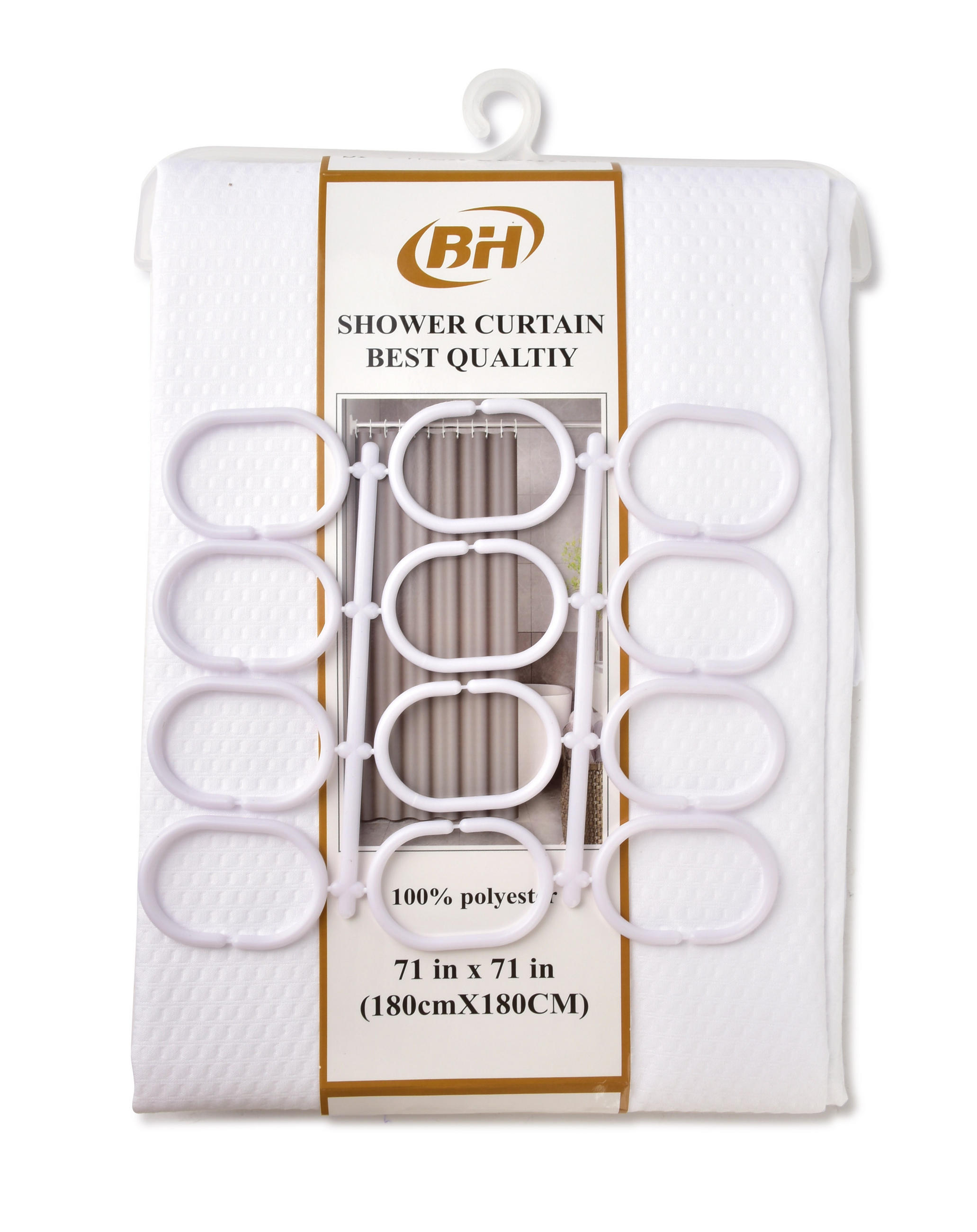 DUSCHVORHANG Zac Weiß 180/180/180 cm Textilien - Weiß, Textil (180/180cm) - Mondex