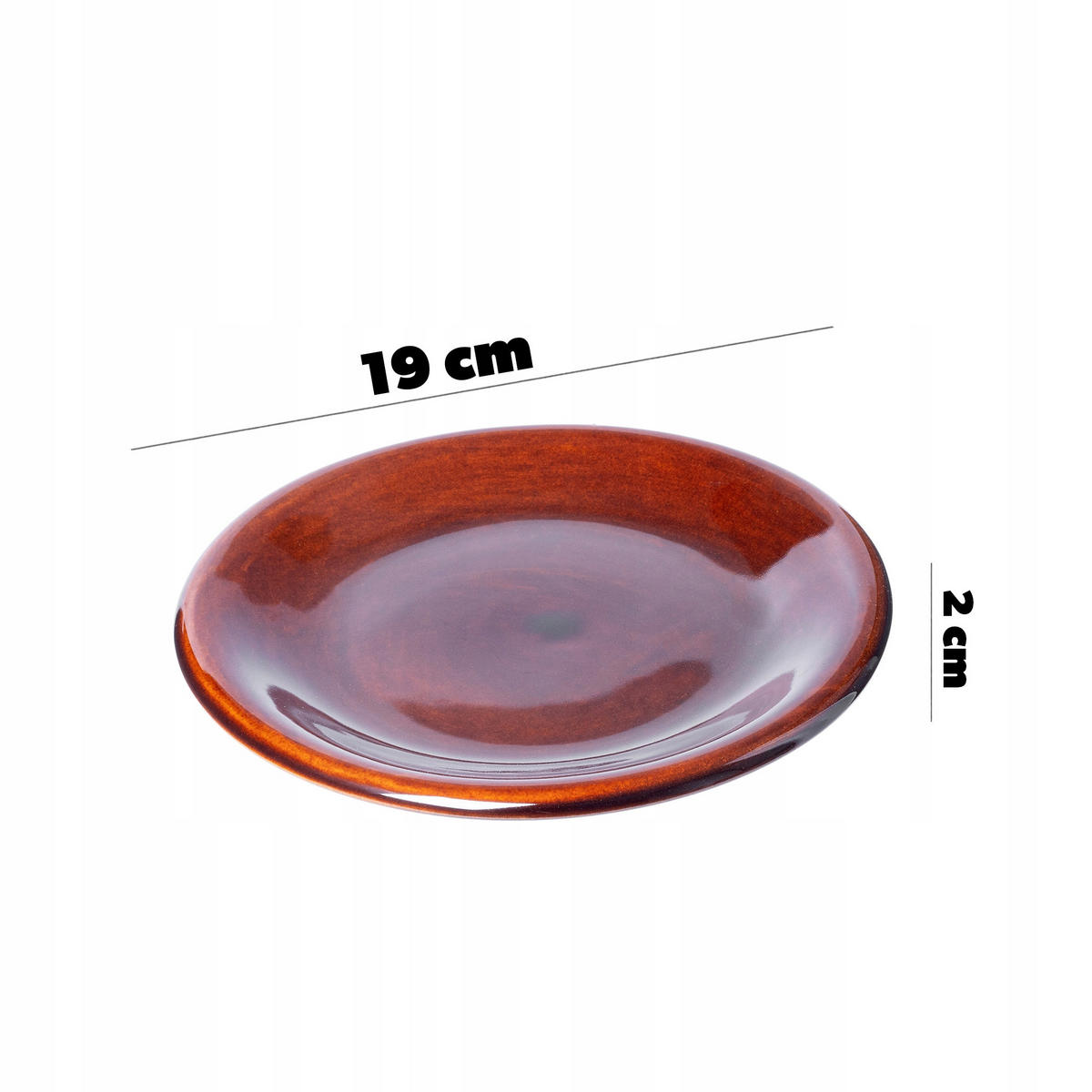KADAX Dessertteller 19 cm für Kuchen, Steingut, Braun - Braun, Stein (19/2/23.5cm) - KADAX