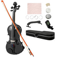 VIOLINE DE-18668 4/4 Komplettset für Anfänger Schwarz - Schwarz, Holzwerkstoff (21/7/60cm) - ComfortXL