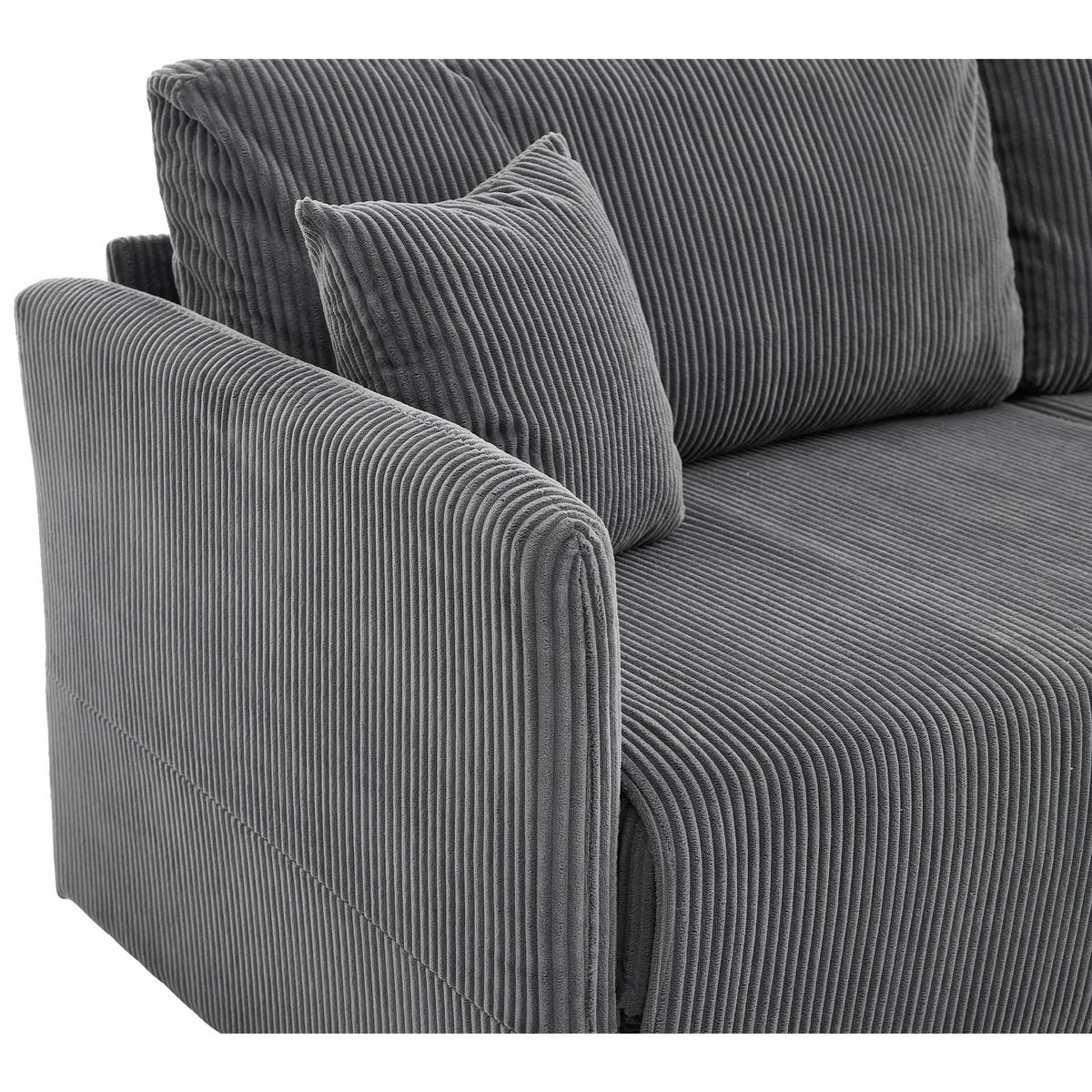 SCHLAFSOFA DE-35218 multifunktional umwandelbar Grau - Grau, Textil (88/84/182cm) - ComfortXL