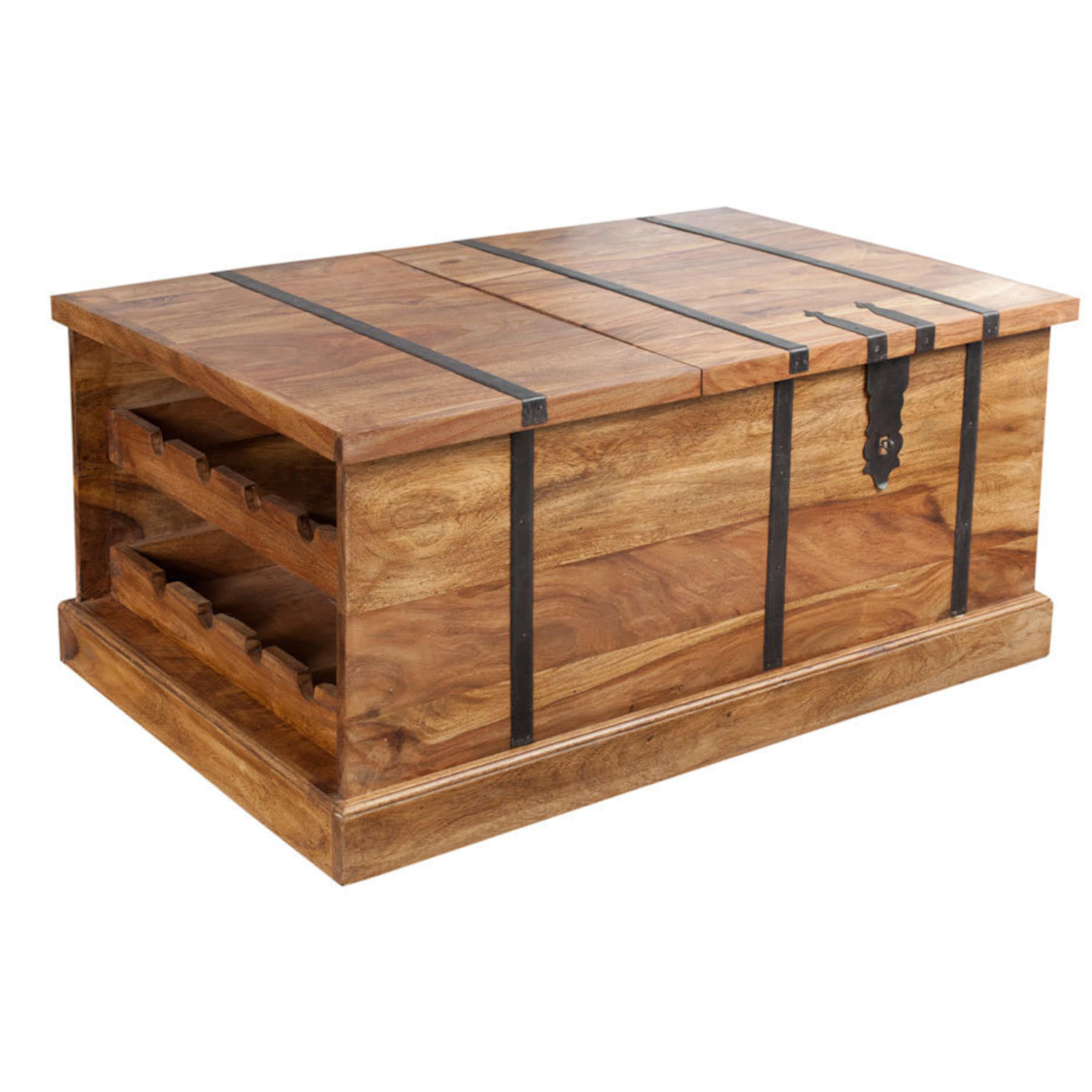 COUCHTISCH BODEGA Sheesham rechteckig Natur 100cm - Braun, Holz (60/100/40cm) - riess-ambiente