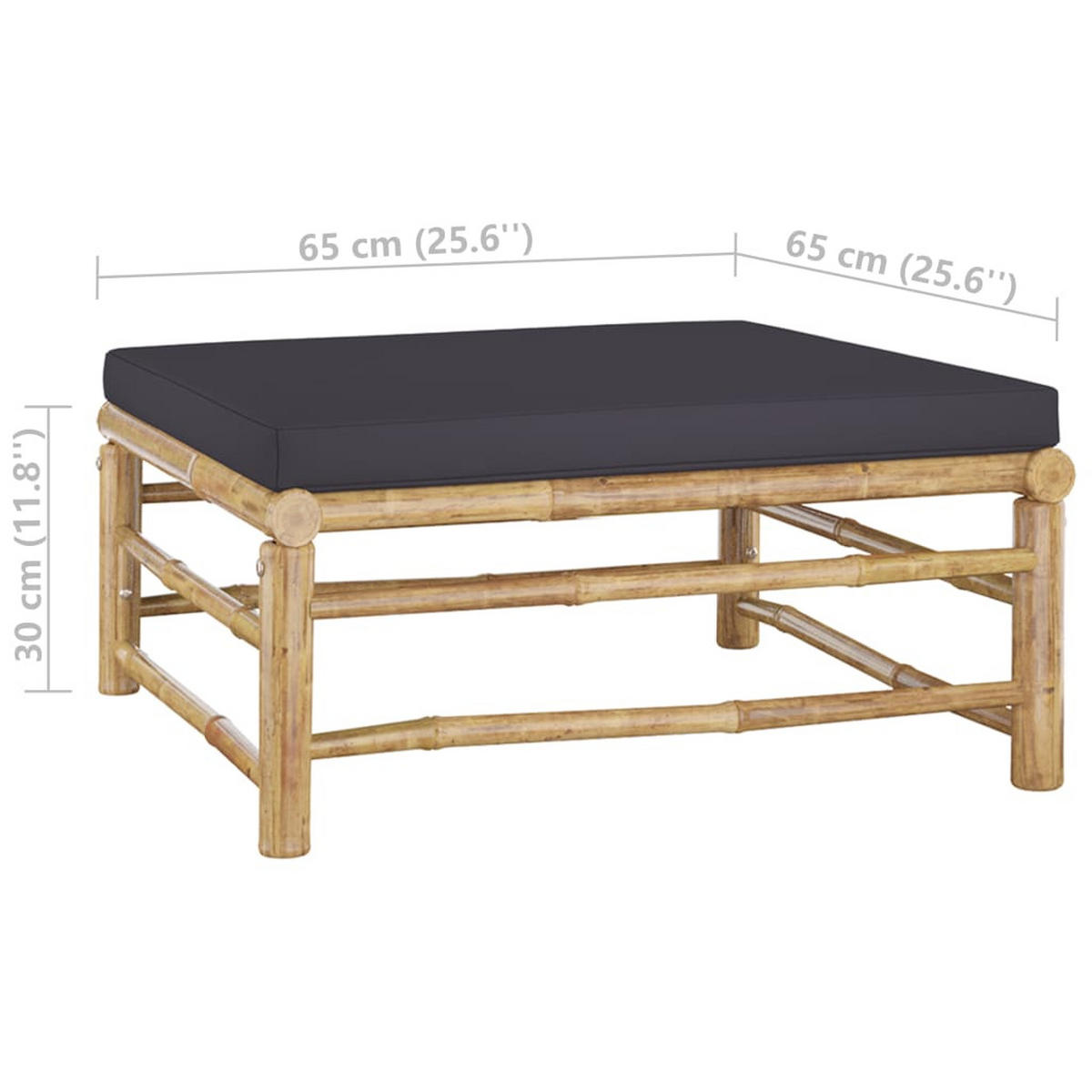 GARTENSET Resh 8-teilig - Grau, Naturmaterialien - Nettlife