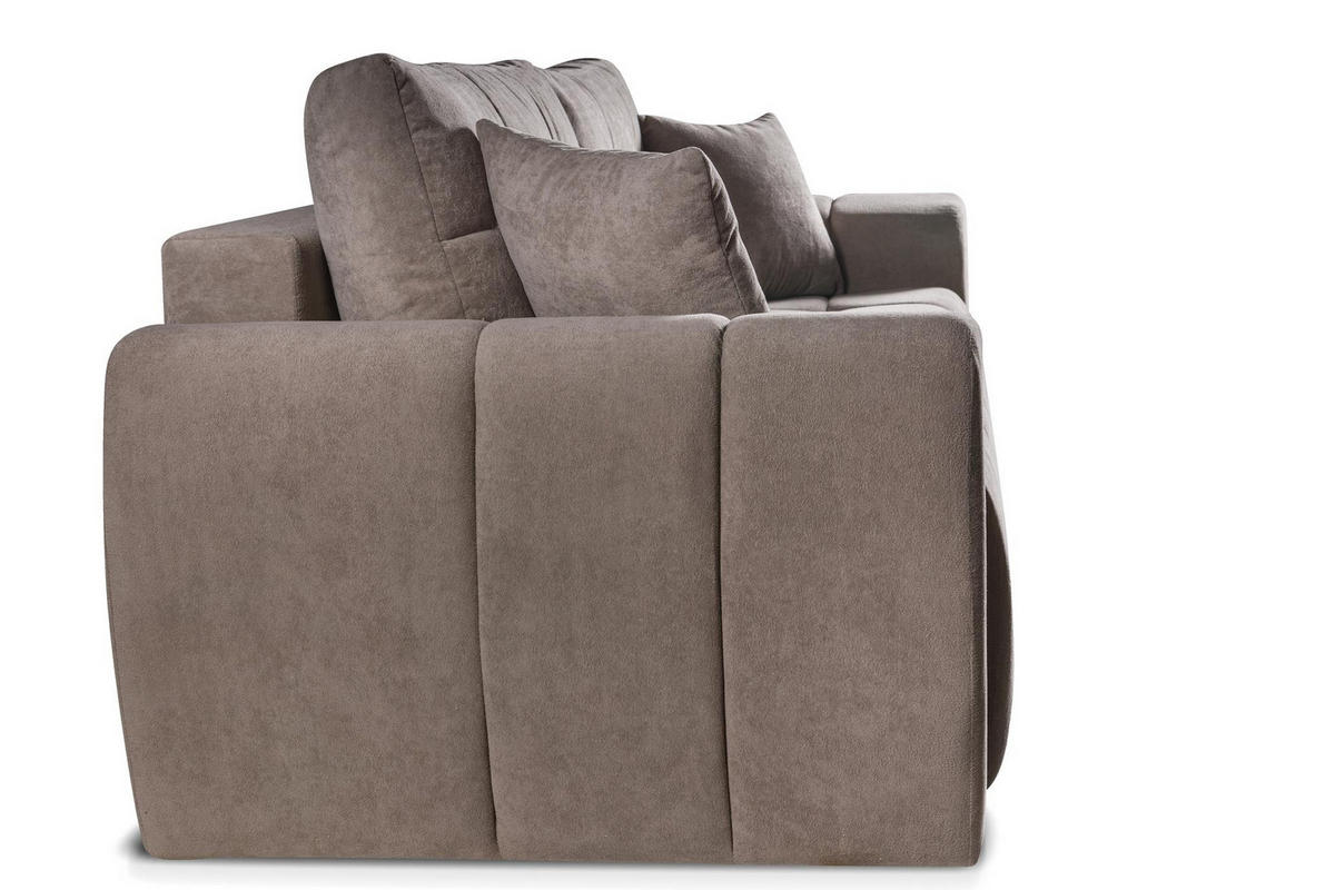 SOFA Futu Dunkelbraun, mit Schlaffunktion - Dunkelbraun, Holzwerkstoff (263/93/105cm) - Bettso