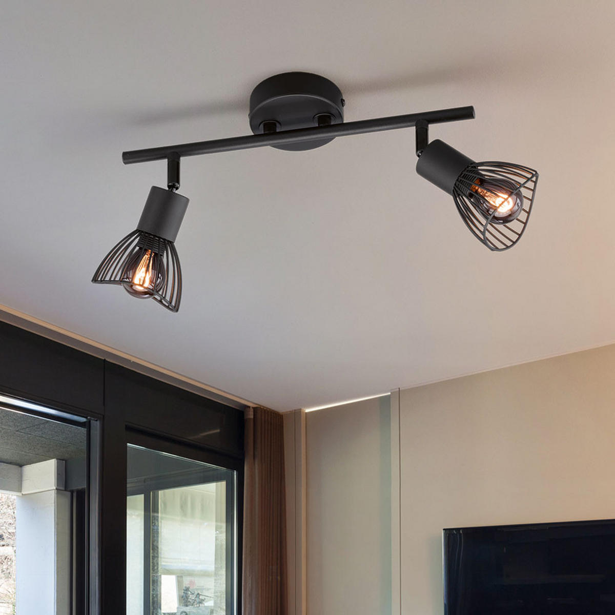 LED DECKENLEUCHTE Metall Schwarz - Schwarz, Metall (30/9.5/19.5cm)